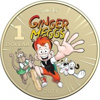 Aluminium Bronze coin Australia KM# 4091 Banks. GINGER MEGGS. 1. DOLLAR. 2021.