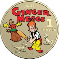 Aluminium Bronze coin Australia KM# 4092 Banks. GINGER MEGGS. 1. DOLLAR. 2021.