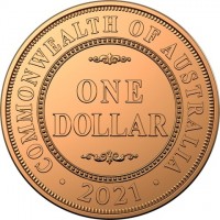 COMMONWEALTH OF AUSTRALIA. ONE DOLLAR. 2021.