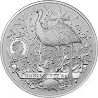 ELIZABETH II. AUSTRALIA 2021. JC. 1 OUNCE999 Ag.