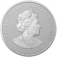 ELIZABETH II. AUSTRALIA 2021. 1 DOLLAR. IRB.