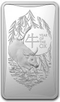 Silver coin Australia KM# 4123 牛. YEAR. OF. THE. OX. BK.
