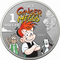 Silver coin Australia KM# 4131 Banks. GINGER MEGGS. 1. DOLLAR. 2021.