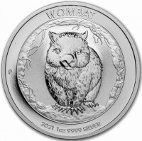WOMBAT. P. 2021 1oz 9999 SILVER. JM.