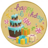 Aluminium Bronze coin Australia happy birthday. P. JM.