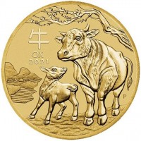 Aluminium Bronze coin Australia 牛. OX. 2021. P. IJ.