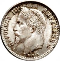 France coin 50 Centimes - Napoleon III (1864 - 1869) obverse obverse of 50 Centimes - Napoleon III (1864 - 1869) coin with KM# 814 from France. Inscription: * NAPOLEON III EMPEREUR