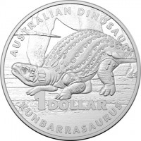 AUSTRALIAN DINOSAURS. 1 DOLLAR. KUNBARRASAURUS.