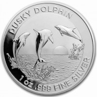 DUSKY DOLPHIN. 1 oz999 FINE SILVER.