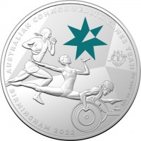 Silver coin Australia KM# 4336 AUSTRALIAN COMMONWEALTH GAMES TEAM. A. U. S. BIRMINGHAM 2022. 1/2 oz999 Ag.