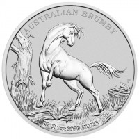 AUSTRALIAN BRUMBY. P JM. 2022 1oz 9999 SILVER.