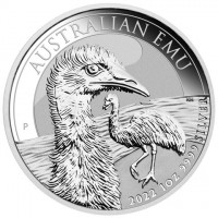 AUSTRALIAN EMU. P. NH. 2022 1oz 9999 SILVER.