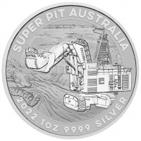 SUPER PIT AUSTRALIA. P. 2022 1oz 9999 SILVER.