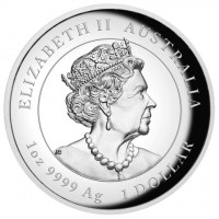 ELIZABETH II AUSTRALIA. IRB. 1oz 999 SILVER 2022 1 DOLLAR.