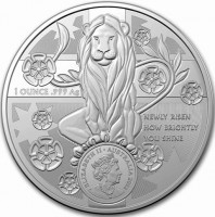Silver coin Australia 1 OUNCE999 Ag. NEWLY RISEN HOW BRIGHTLY YOU SHINE. ELIZABETH II AUSTRALIA 2022.