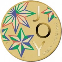 Aluminium Bronze coin Australia KM# 4322 JOY. MERRY CHRISTMAS. P IJ.