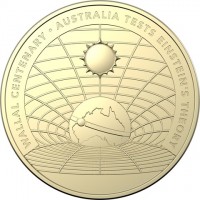 Aluminium Bronze coin Australia KM# 4328 WALLAL CENTENARY. AUSTRALIA TESTS EINSTEIN'S THEORY.