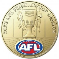 Aluminium Bronze coin Australia KM# 4489 2023 AFL PREMIERSHIP SEASON. AUSTRALIA. FOOTBALL LEAGUE. 2023. PREMIERSHIP CUP. AFL.