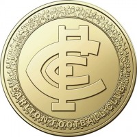 Aluminium Bronze coin Australia KM# 4493 C F C. CARLTON FOOTBALL CLUB.