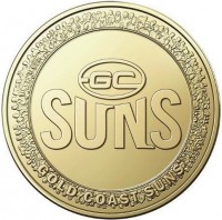 Aluminium Bronze coin Australia KM# 4497 GC. SUNS. GOLD COAST SUNS.