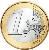 reverse of 1 Euro - 2'nd Map (2007 - 2015) coin with KM# 1413 from France. Inscription: 1 EURO LL