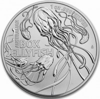 AUSTRALIAN. BOX. JELLYFISH. 1oz999 SILVER.
