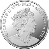 Silver coin Australia KM# 4518 ELIZABETH II 1952 - 2022. AUSTRALIA 2023. JC.