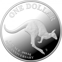 Silver coin Australia KM# 4518 ONE DOLLAR. C. 1 OUNCE999 Ag. 30TH ANNIVERSARY. HH.