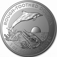 Silver coin Australia KM# 4523 ROUGH-TOOTHED DOLPHIN. 1 oz999 FINE SILVER.