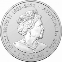 ELIZABETH II 1952 - 2022. AUSTRALIA 2023. 1 DOLLAR. JC.