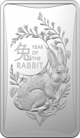 兔. YEAR OF THE RABBIT. 1 oz999 Ag. BS.