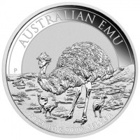 AUSTRALIAN EMU. P SR. 2023 1oz 9999 SILVER.