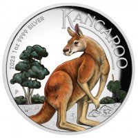 2023 1oz 9999 SILVER. KANGAROO. P IJ.