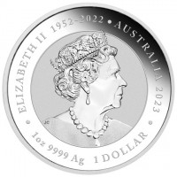 ELIZABETH II 1952-2022. AUSTRALIA 2023. 1oz 9999 Ag 1 DOLLAR. JC.