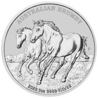 AUSTRALIAN BRUMBY. LB P. 2023 1oz 9999 SILVER.