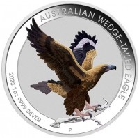 AUSTRALIAN WEDGE-TAILED EAGLE. P JM. 2023 1oz 9999 SILVER.