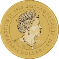 ELIZABETH II 1952 - 2022. AUSTRALIA 2024. 1 DOLLAR. JC.