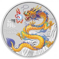 Silver coin Australia KM# 4727 龍. DRAGON. 2024. P125.