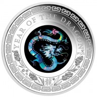 YEAR OF THE DRAGON. P125. 2024 1oz 9999 SILVER. 龍. JM.