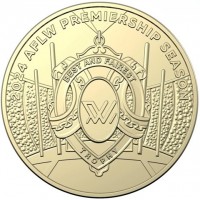 Aluminium Bronze coin Australia KM# 4782 2024 AFLW PREMIERSHIP SEASON. BEST AND FAIREST. TROPHY. W.