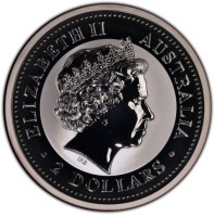 Silver coin Australia KM# 581 ELIZABETH II. AUSTRALIA TWO DOLLARS. IRB.