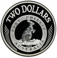 ONE DOLLAR. PORT PHILLIP. 1853. AUSTRALIA.