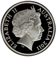 Silver coin Australia KM# 1627 ELIZABETH II. AUSTRALIA 2011. IRB.