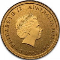 ELIZABETH II. AUSTRALIA 2012. 2 DOLLARS. IRB.