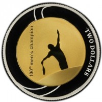 Bi-Metallic ring) coin Australia KM# 1740 100TH MEN'S CHAMPION. TWO DOLLARS.