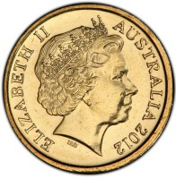 Aluminium Bronze coin Australia KM# 2007 ELIZABETH II. AUSTRALIA 2012. IRB.