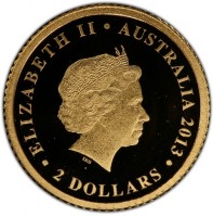 ELIZABETH II. AUSTRALIA 2013. 2 DOLLARS. IRB.