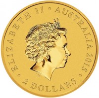 Gold coin Australia KM# 2209 ELIZABETH II. AUSTRALIA 2015. 2 DOLLARS. IRB.