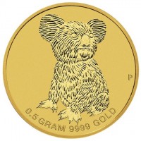 P. 0.5 GRAM 9999 GOLD.