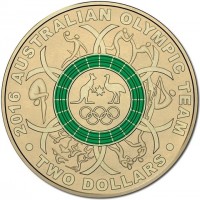 2016 AUSTRALIAN OLYMPIC TEAM. TWO DOLLARS.